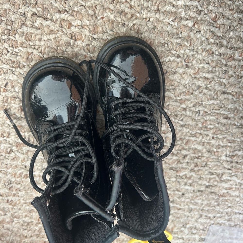 Dr. Martens Shiny Black Kids Boots
